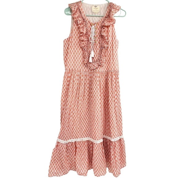 Kate Spade size Large Arrow Stripe Lace Front Sleeveless Dress - Picture 4 of 14